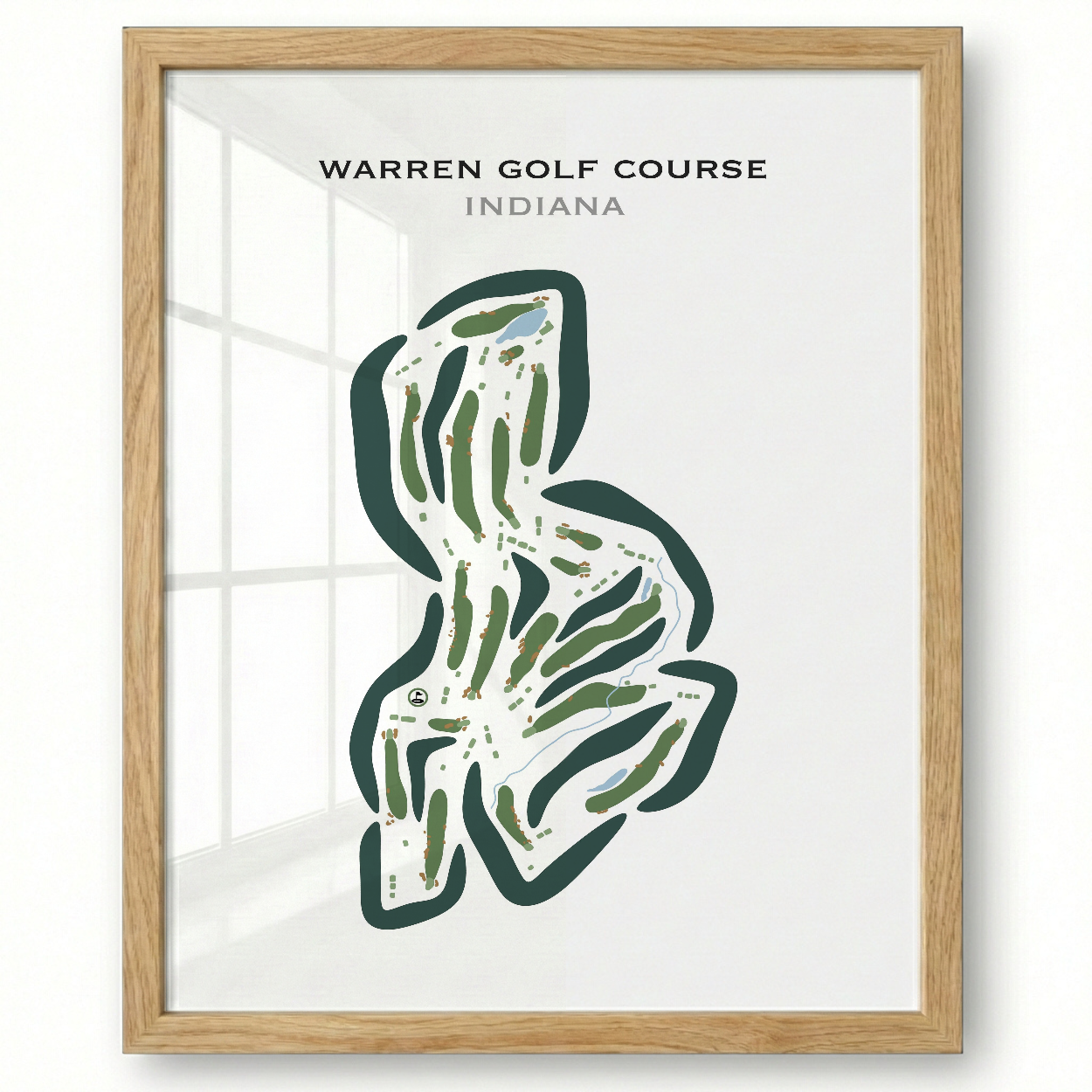 Warren Golf Course, Indiana - Printed Golf Courses