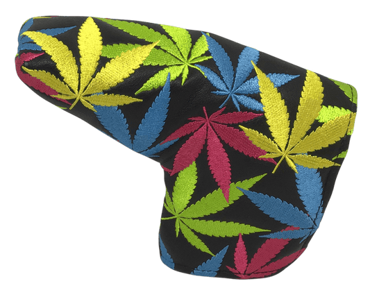 Weed All-Over Embroidered Putter Cover - Blade by ReadyGOLF