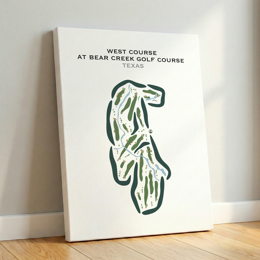 West Course at Bear Creek Golf Club, Texas - Printed Golf Courses