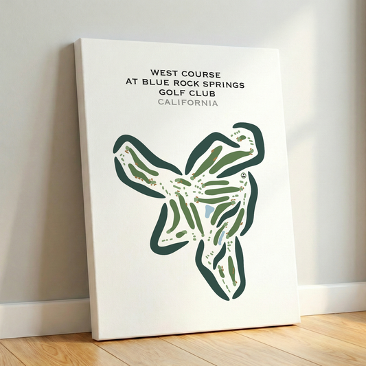 West Course at Blue Rock Springs Golf Course, California - Printed Golf Courses