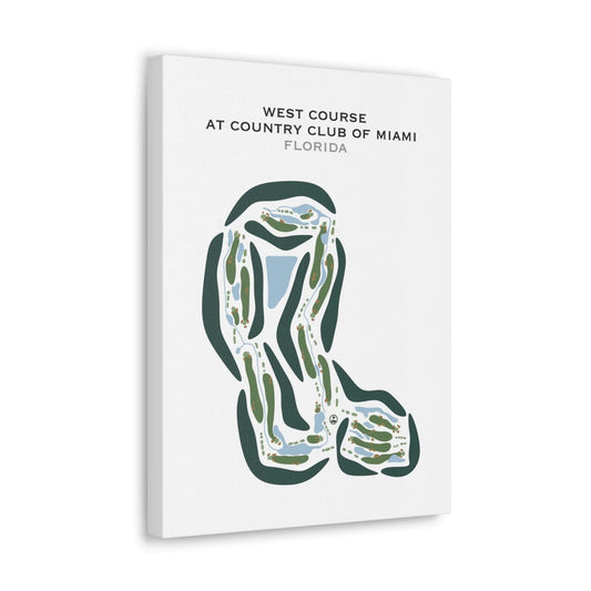 West Course at Country Club of Miami, Florida - Printed Golf Courses