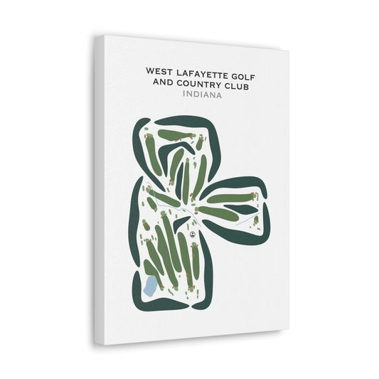 West Lafayette Golf and Country Club, Indiana - Printed Golf Courses
