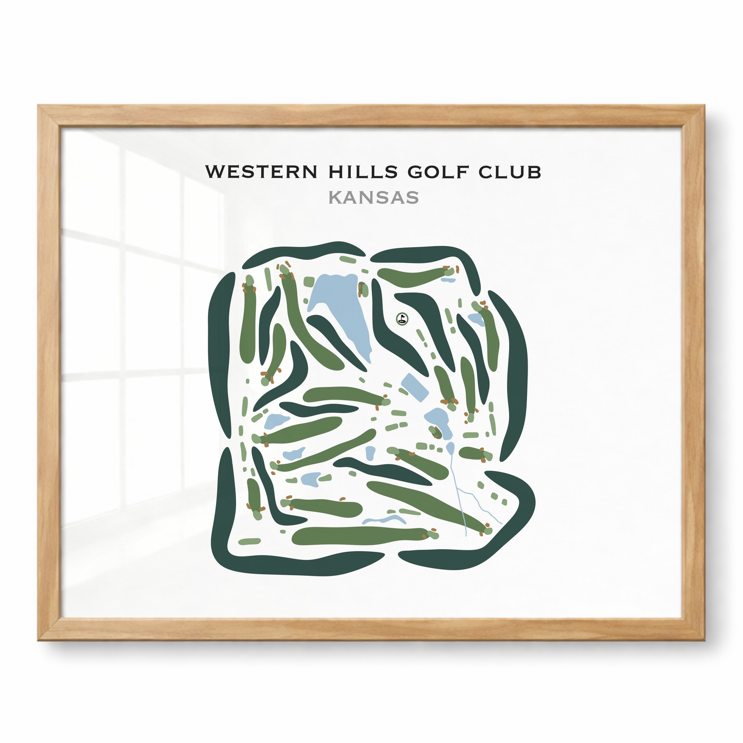 Western Hills Golf Club, Kansas - Printed Golf Courses