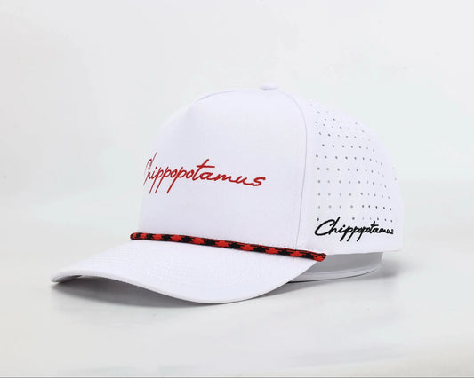 White Rope Hat - Chippopotamus Red - GOLF LEAGUE
