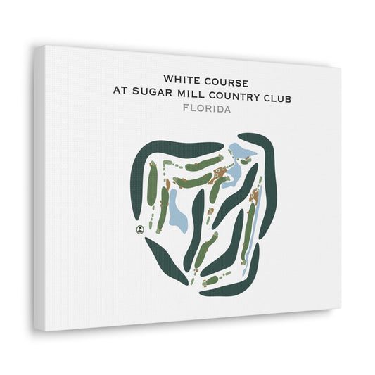 White Course at Sugar Mill Country Club, Florida - Printed Golf Courses