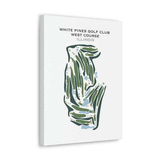 White Pines Golf Club West Course, Illinois - Printed Golf Courses
