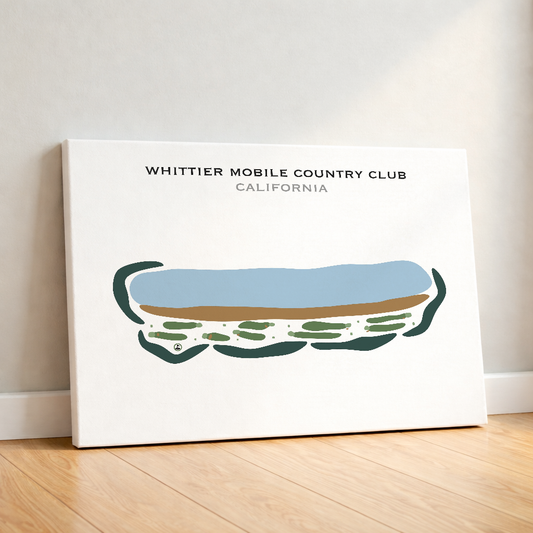 Whittier Mobile Country Club, California - Printed Golf Courses