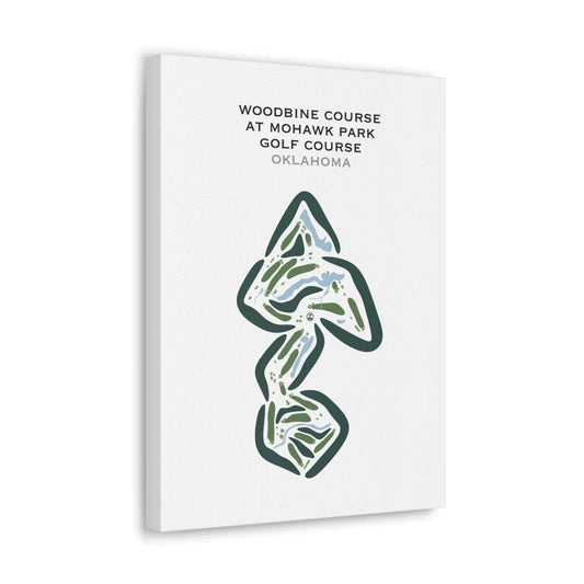 Woodbine Course at Mohawk Park Golf Course, Oklahoma - Printed Golf Courses