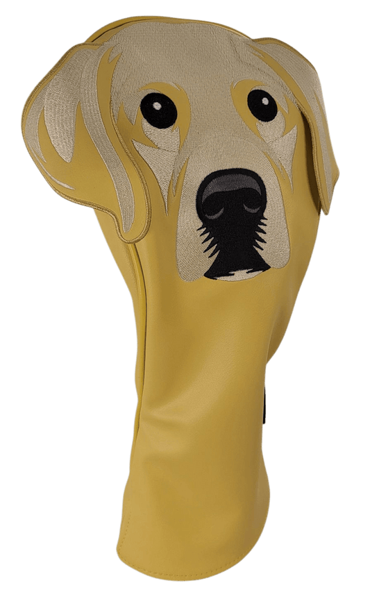 Yellow Labrador Embroidered Classic Driver Headcover by ReadyGOLF
