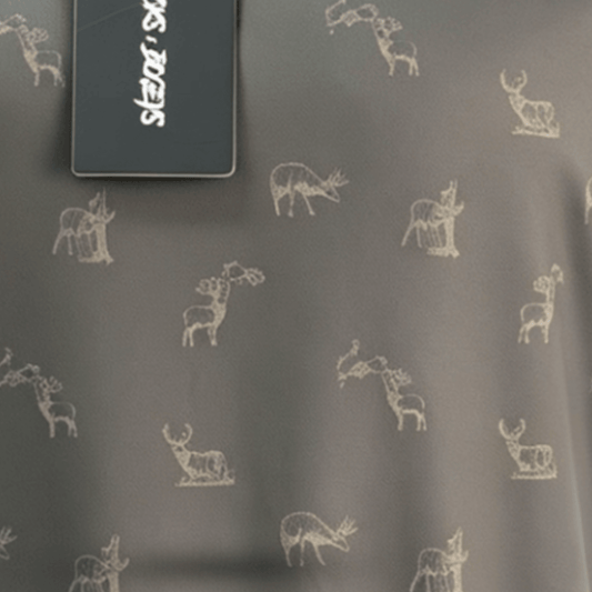 "Get Bucked" Golf Polo - Brown