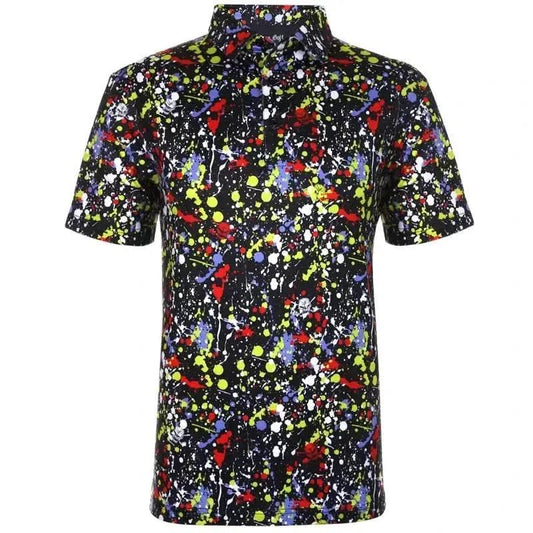 A-Game Cool-Stretch Men's Performance Golf Shirt (Black)