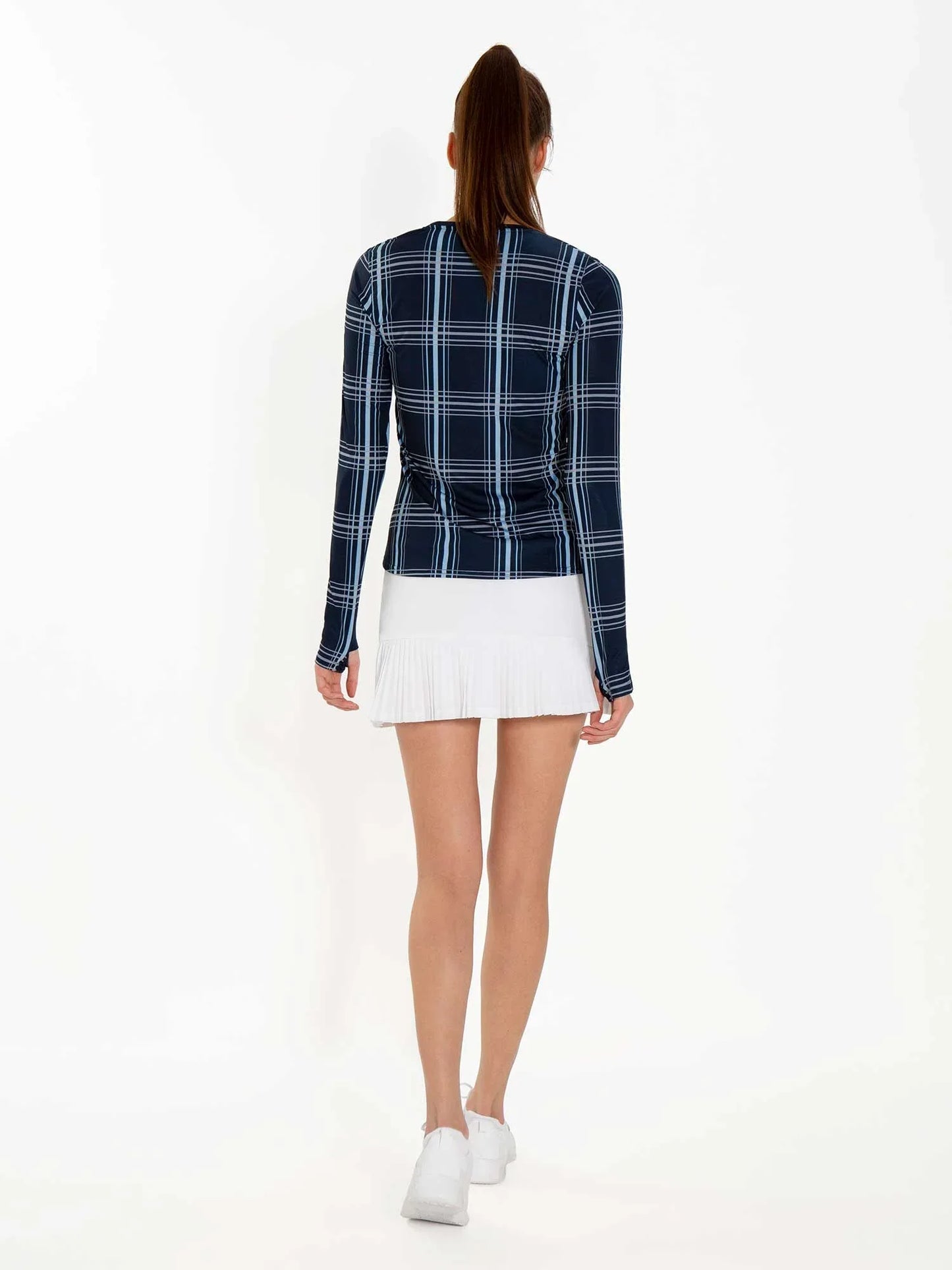 Ashley Asymmetrical 15" Pleated Skirt - White - GOLF LEAGUE