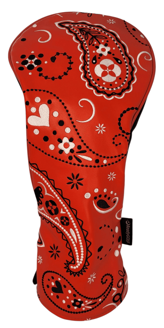 Red Bandana Embroidered Driver Headcover by ReadyGOLF