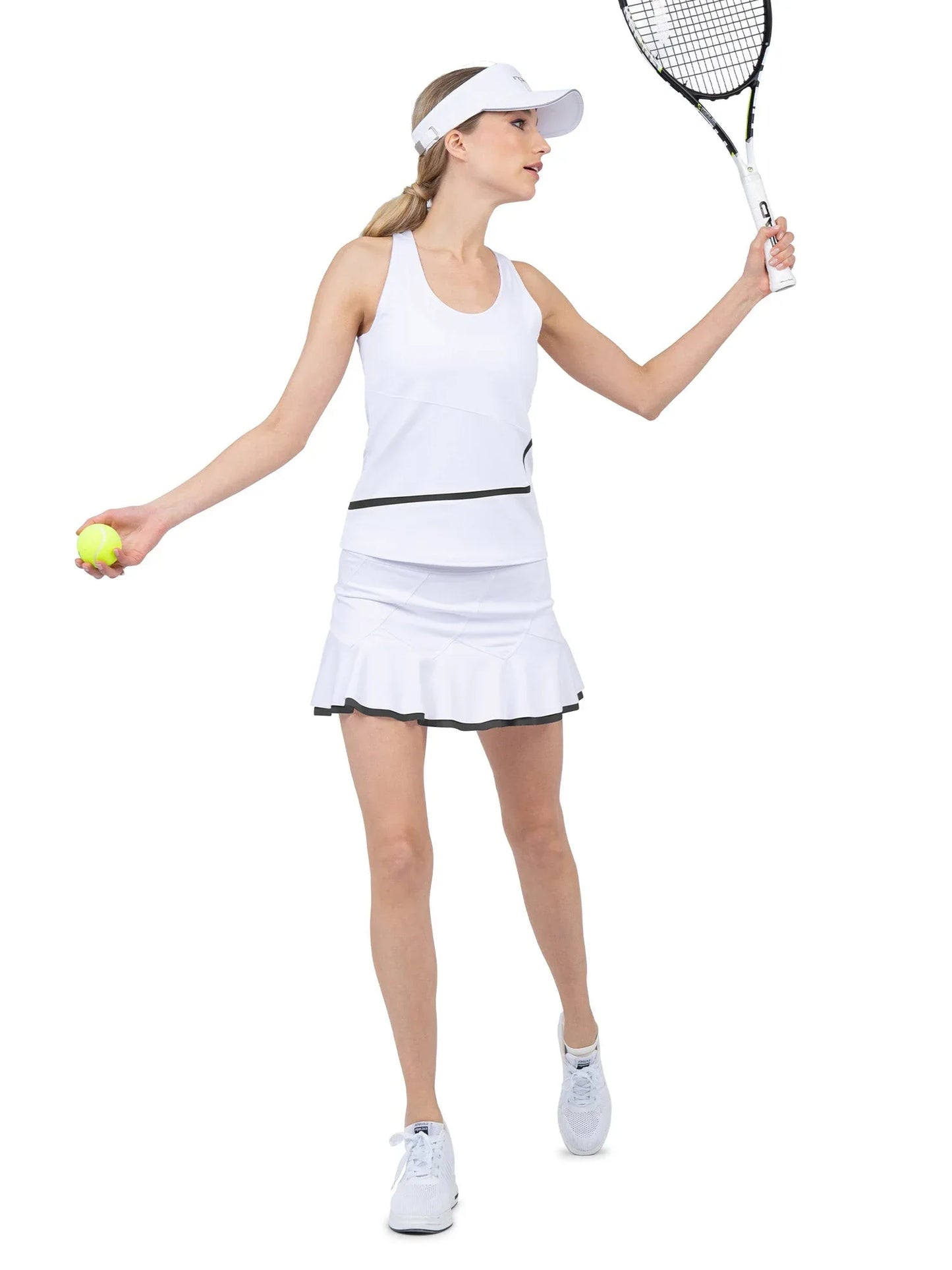Baseline Butterfly Skirt - White/Black - GOLF LEAGUE