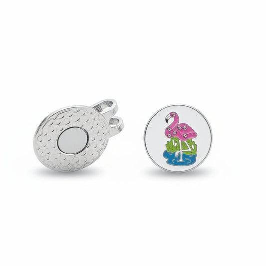 Birdie in Paradise Flamingo Golf Ball Marker