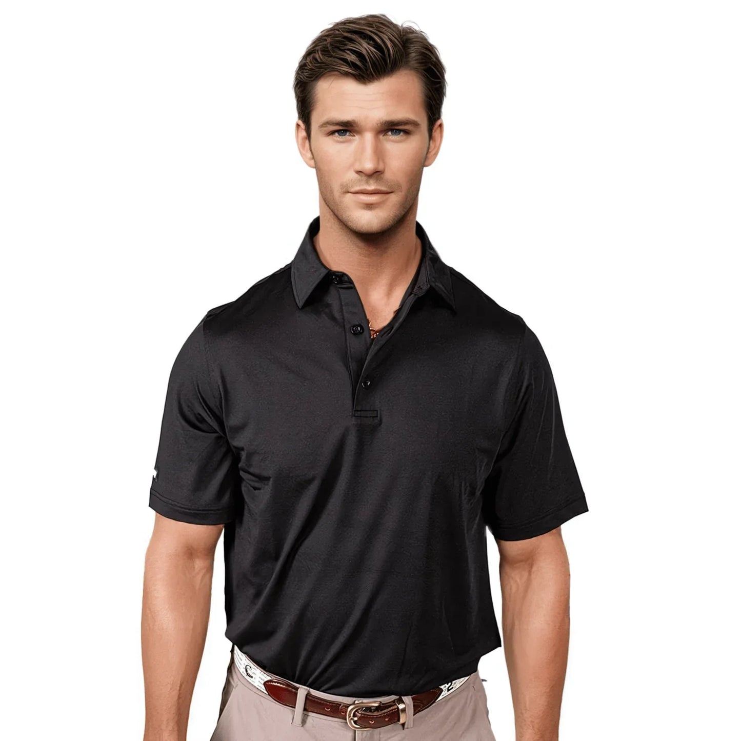 Black Men's Polo - GOLF LEAGUE