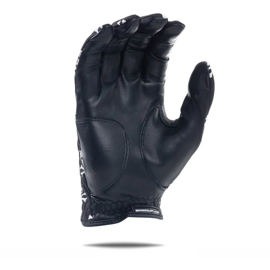Black Skull and Crossbones Mesh Golf Glove - GOLF LEAGUE