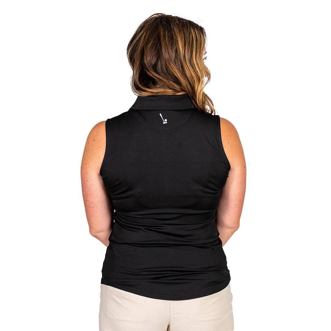 black-womens-sleeveless-polos-346376 - GOLF LEAGUE