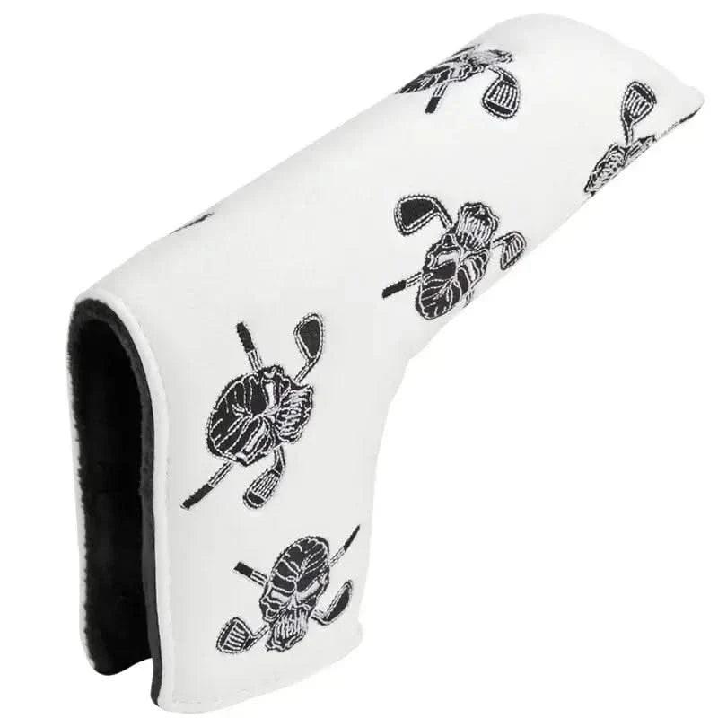 Dancing Skulls Putter Cover - Blade Style (White/Black)