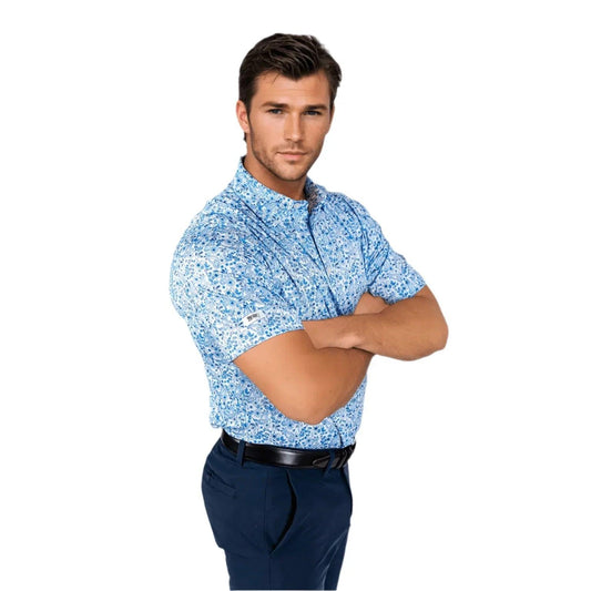 blue-paisley-mens-polo-632680 - GOLF LEAGUE