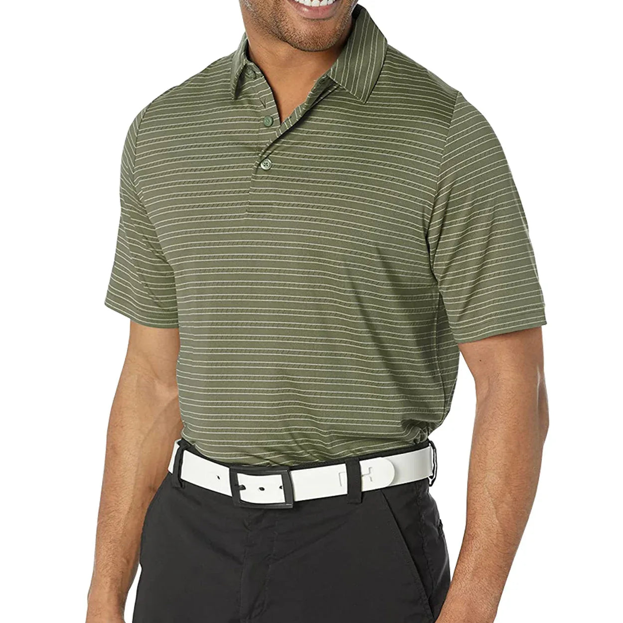 Callaway Men's Fine Line Ventilated Stripe Golf Polo - GOLF LEAGUE