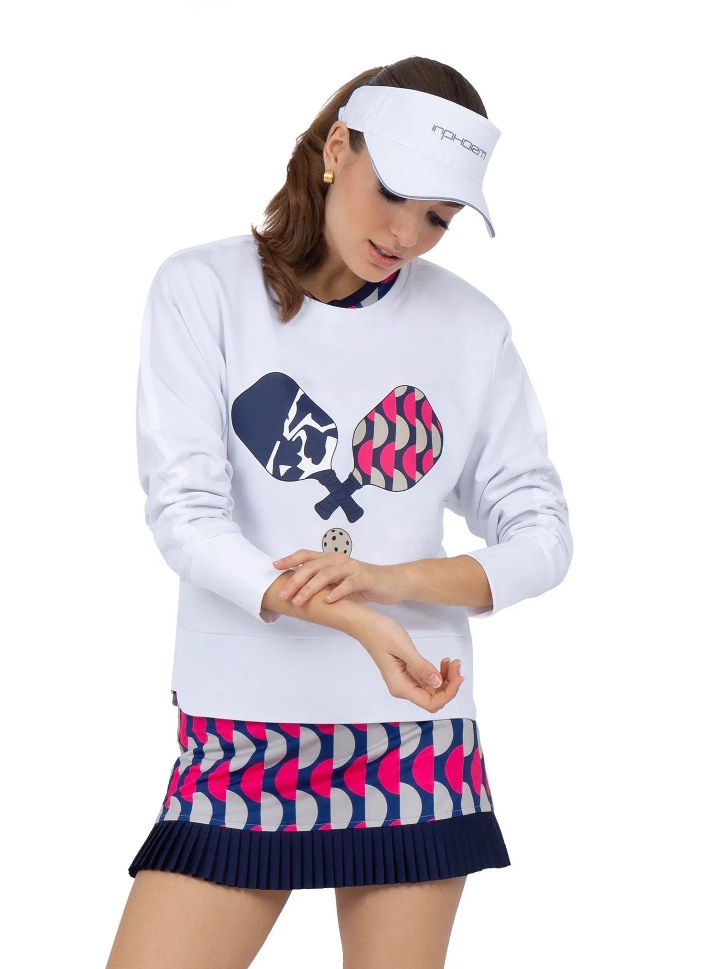 Camila Performance Sweatshirt - Pickleball Print - GOLF LEAGUE