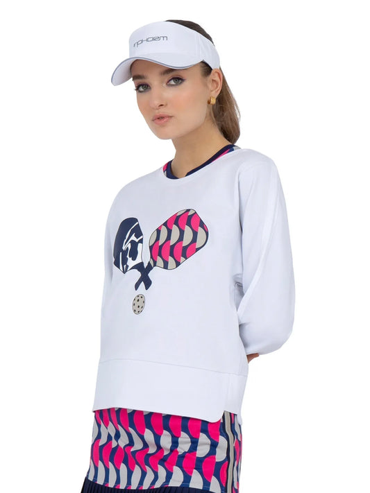 Camila Performance Sweatshirt - Pickleball Print - GOLF LEAGUE
