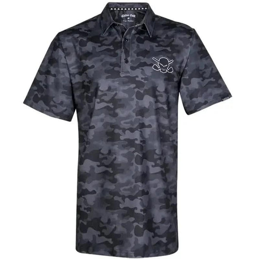 Camo Cool-Stretch Golf Shirt (Black)