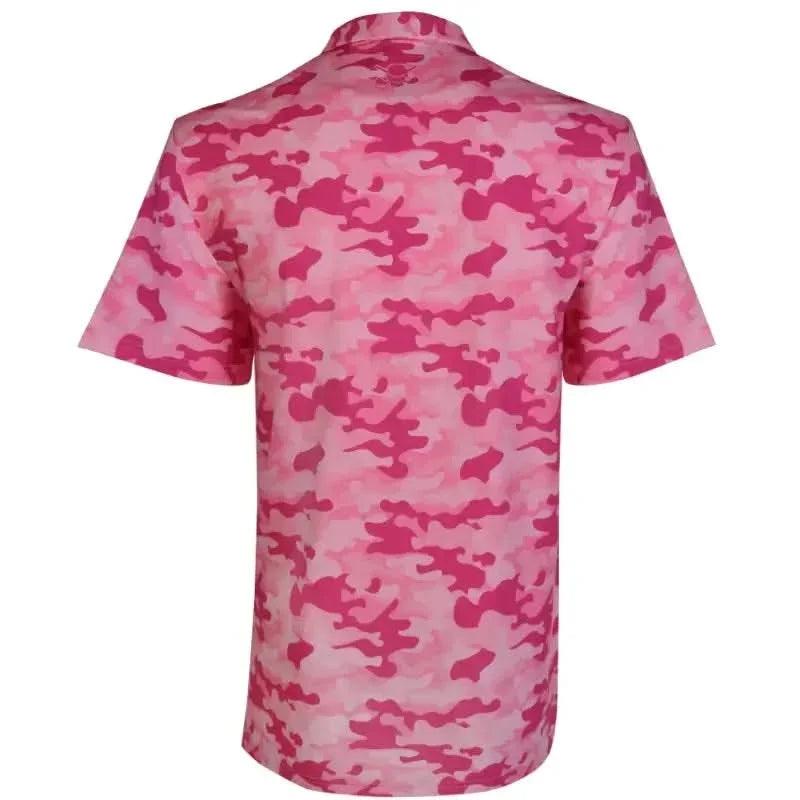 Men's Camo Cool-Stretch Golf Shirt – Pink