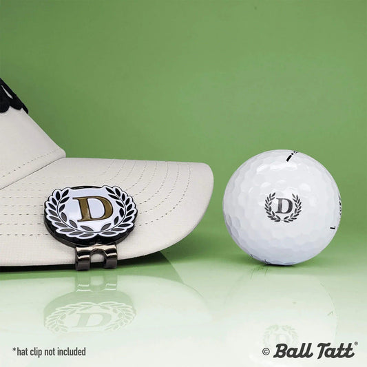 d-monogram-black-gold-on-cap - GOLF LEAGUE