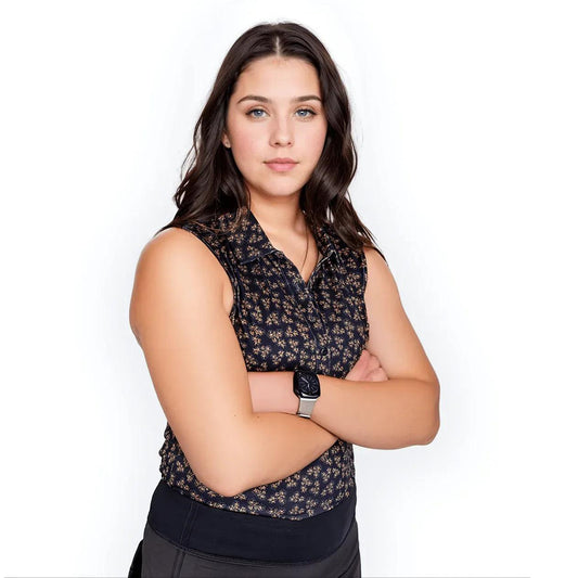 dark-floral-womens-sleeveless-polos-656035 - GOLF LEAGUE