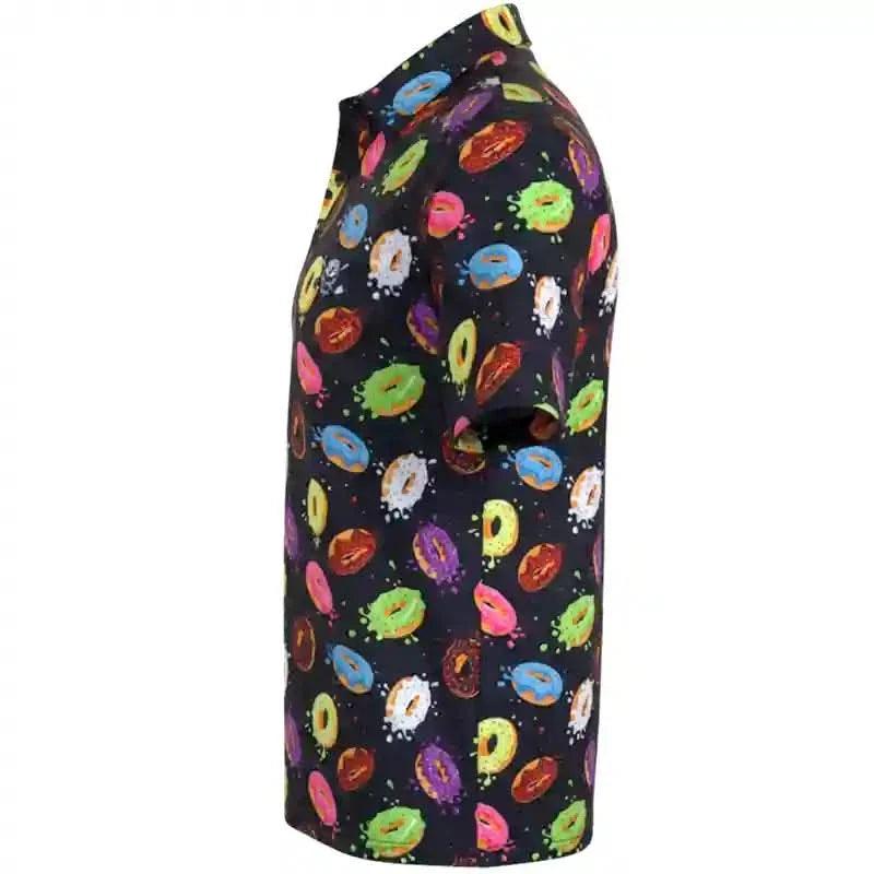 Glazed & Confused Cool Stretch Men's Golf Shirt (Multicolor)
