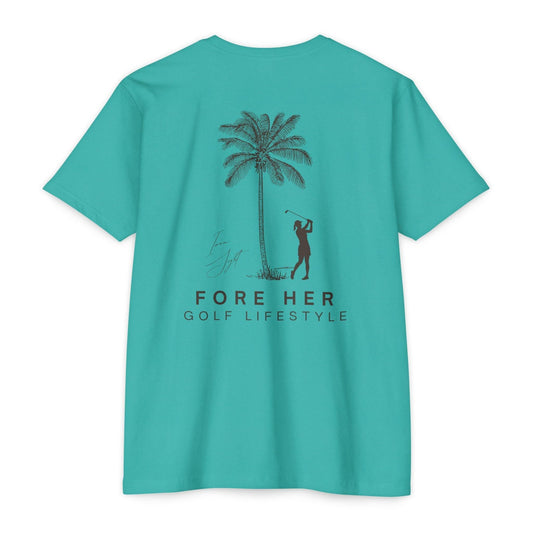 For Her Tropical Golf T-Shirt — Palm Silhouette