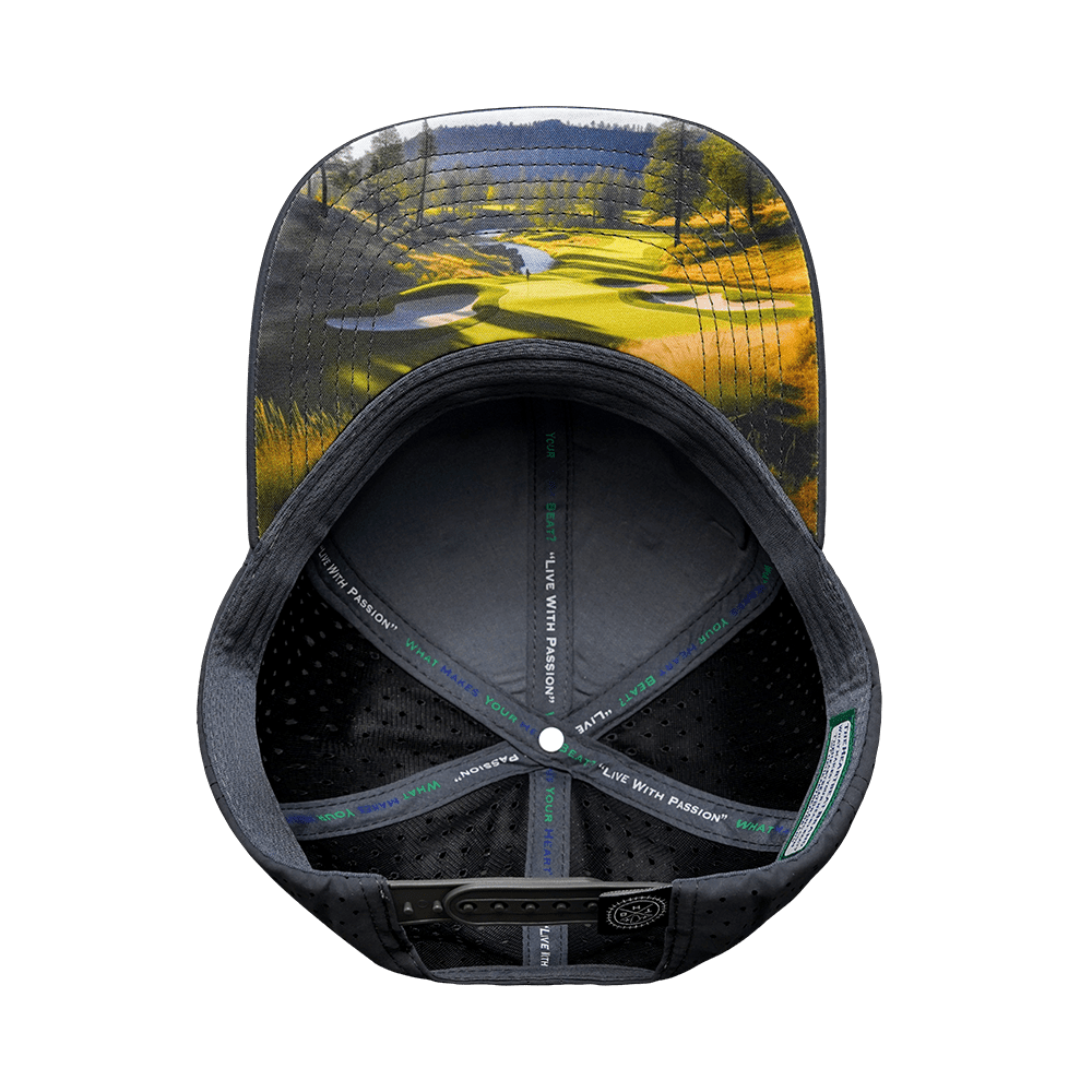Golf Hat - Baseball Hat Fit - Charcoal - Laser Mesh