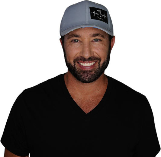Golf Hat - Baseball Hat Fit - Gray Blue - Laser Mesh