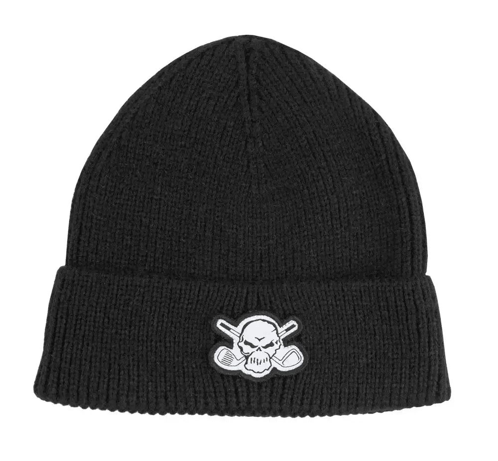 Cuffed Loose Knit Beanie (Black)