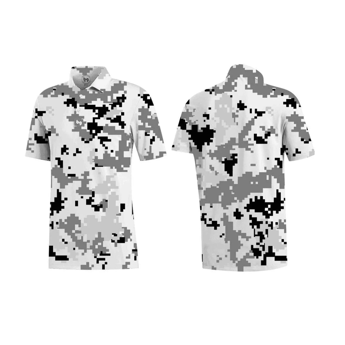 Gray Digital Camo Men's Polo - GOLF LEAGUE