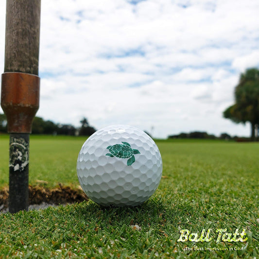 green-turtle-next-to-pin - GOLF LEAGUE