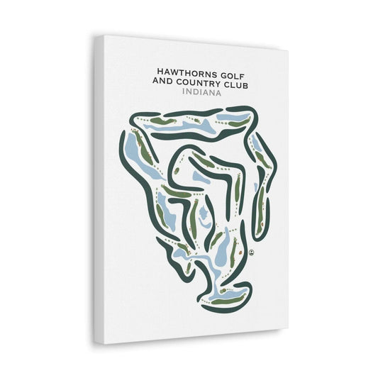 Hawthorns Golf and Country Club, Indiana - Printed Golf Courses