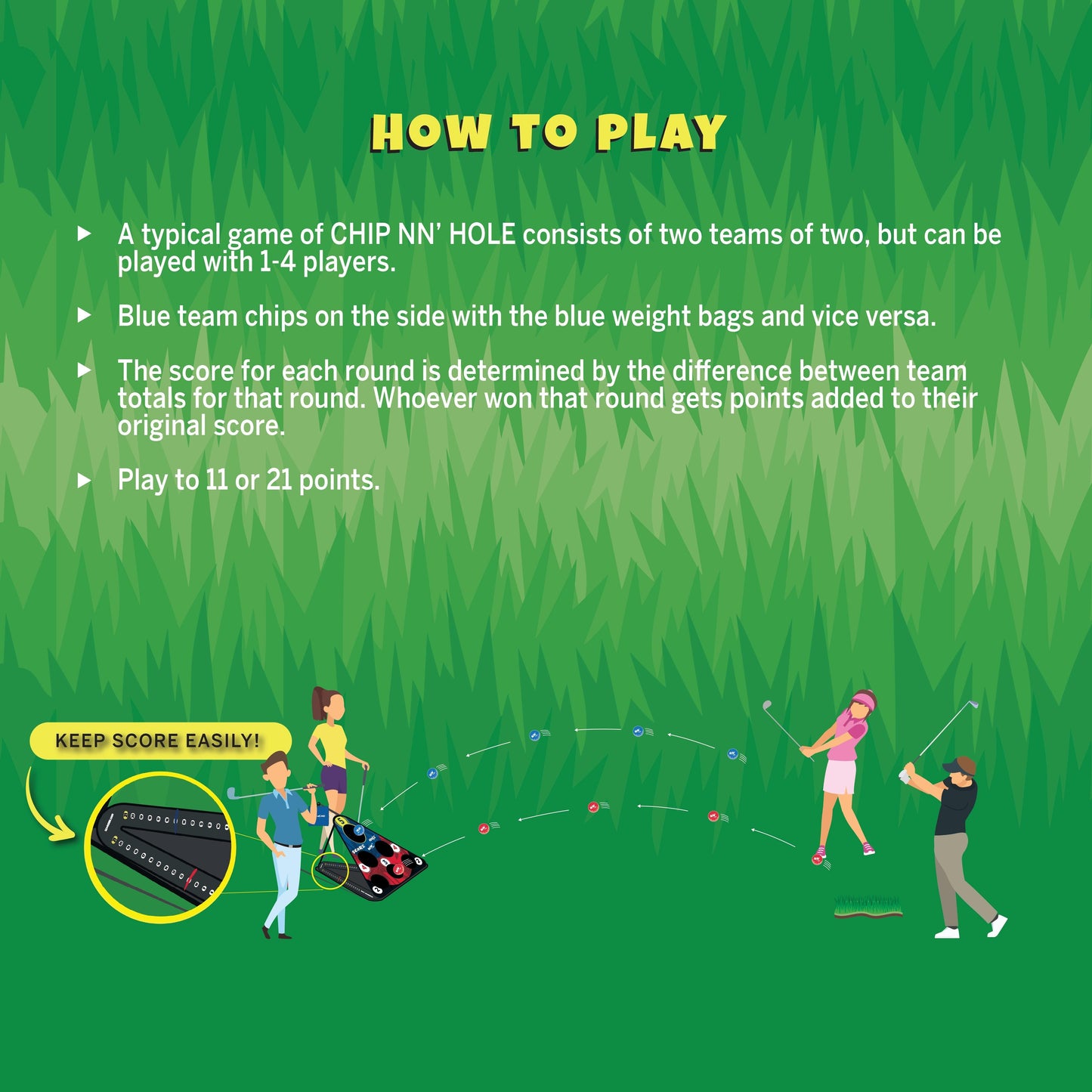 CHIP NN' HOLE Game Set - Cornhole Meets Golf