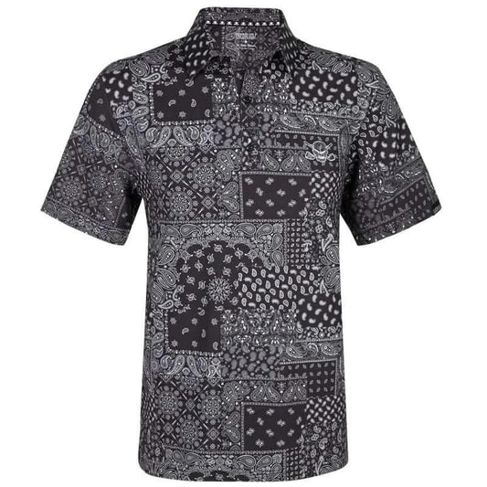 Hustler Cool-Stretch Men's Golf Shirt (Black)