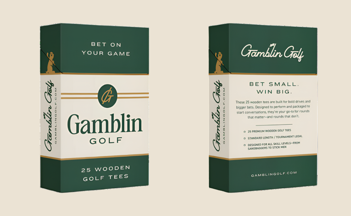 Gamblin Golf Premium Wooden Tees – 25 Pack