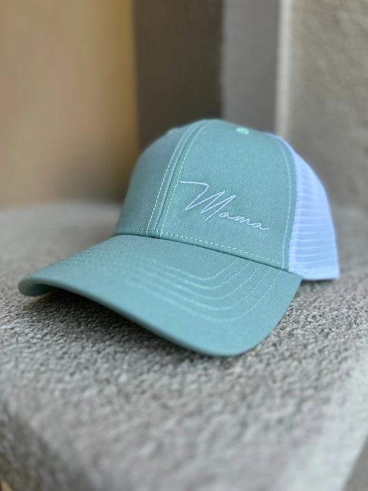 Sea Foam/White Mesh Mama Hat - GOLF LEAGUE