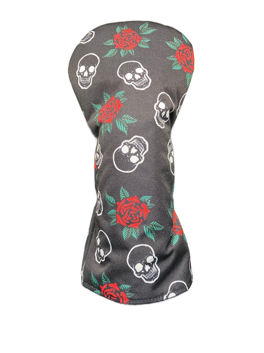 Skulls & Roses Canvas Headcover - GOLF LEAGUE