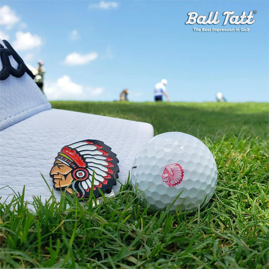 indian-chief-ball-tatt-hat-clip-ball-marker-driving-range - GOLF LEAGUE