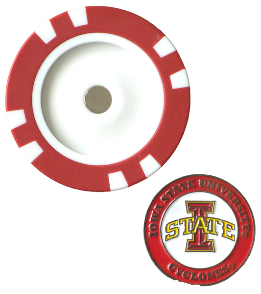 Officially Licensed Iowa State Cyclones Poker Chip Ball Marker - GOLF LEAGUE