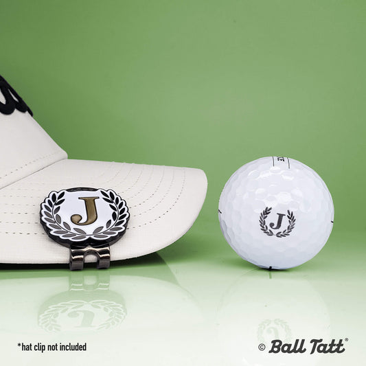 J Monogram & Ball Marker - Black