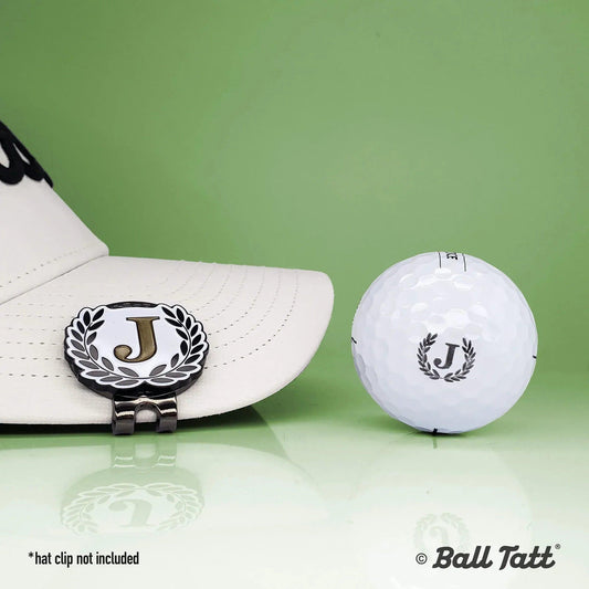 j-monogram-black-gold-on-cap - GOLF LEAGUE