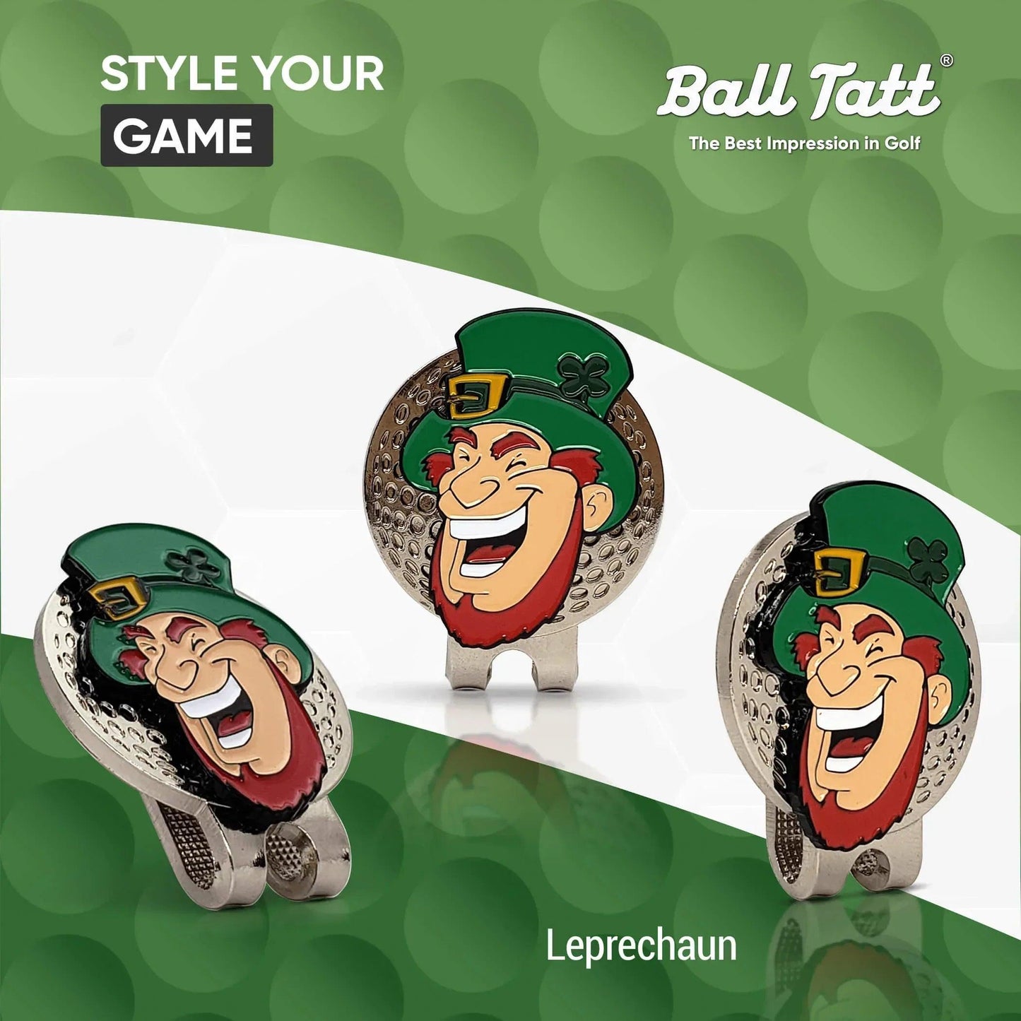 leprechaun-ball-tatt-3-pic-hat-clip-lineup - GOLF LEAGUE