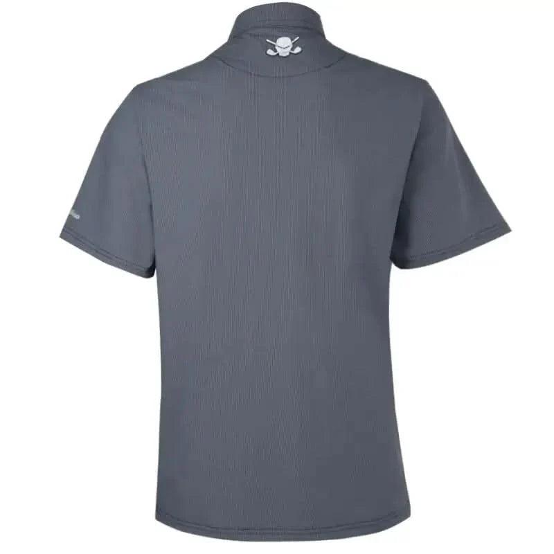 Luxe Cool-Stretch Men's Performance Golf Shirt (Blue Steel)